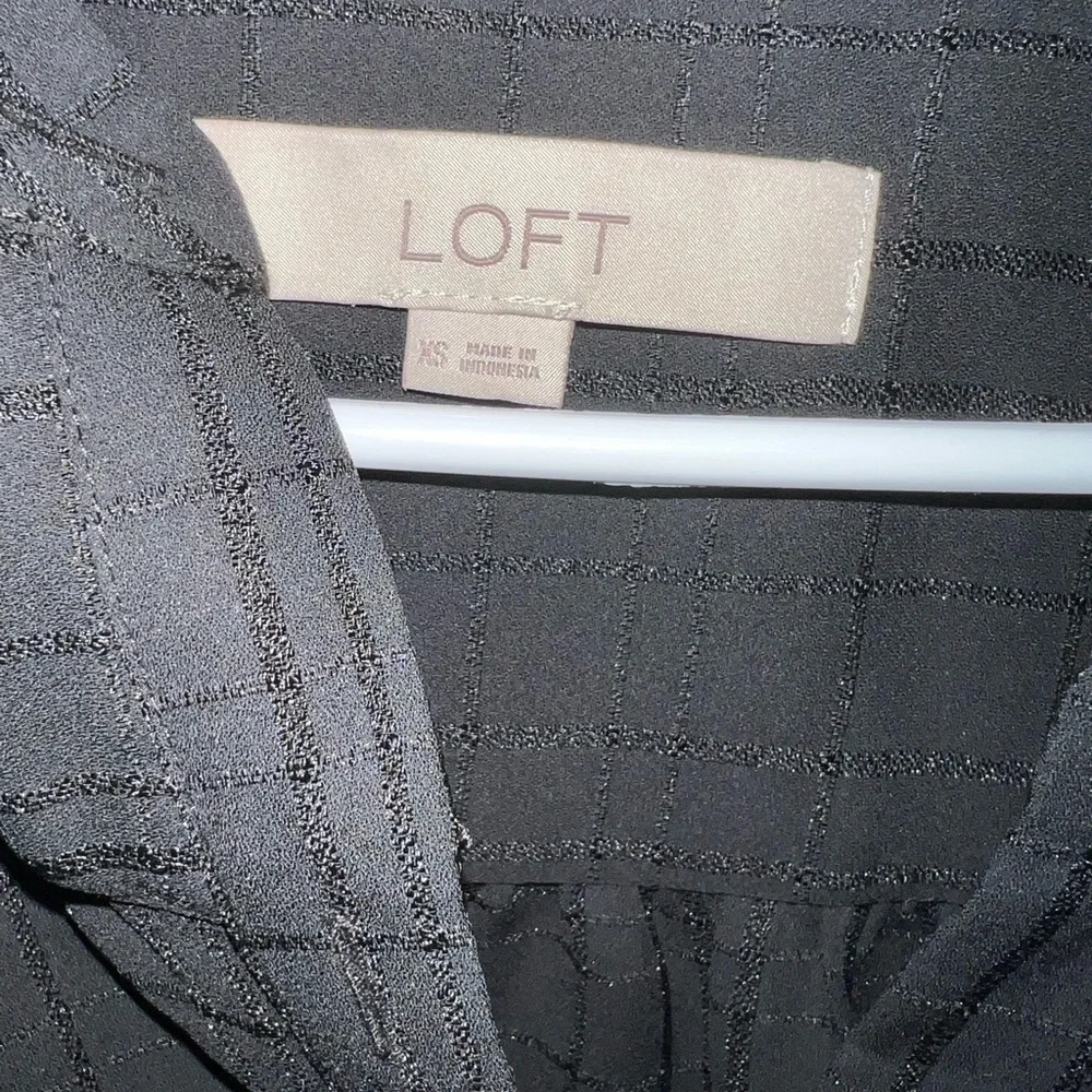 Loft Black Button Down Blouse - Picture 3 of 4